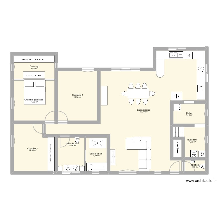 Maison. Plan de 0 pièce et 0 m2
