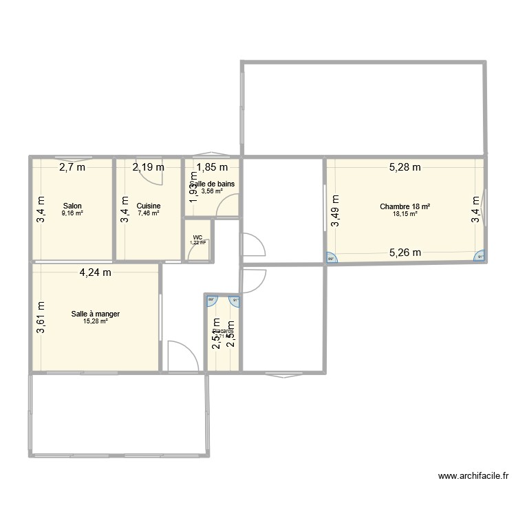 Projet HS. Plan de 0 pièce et 0 m2