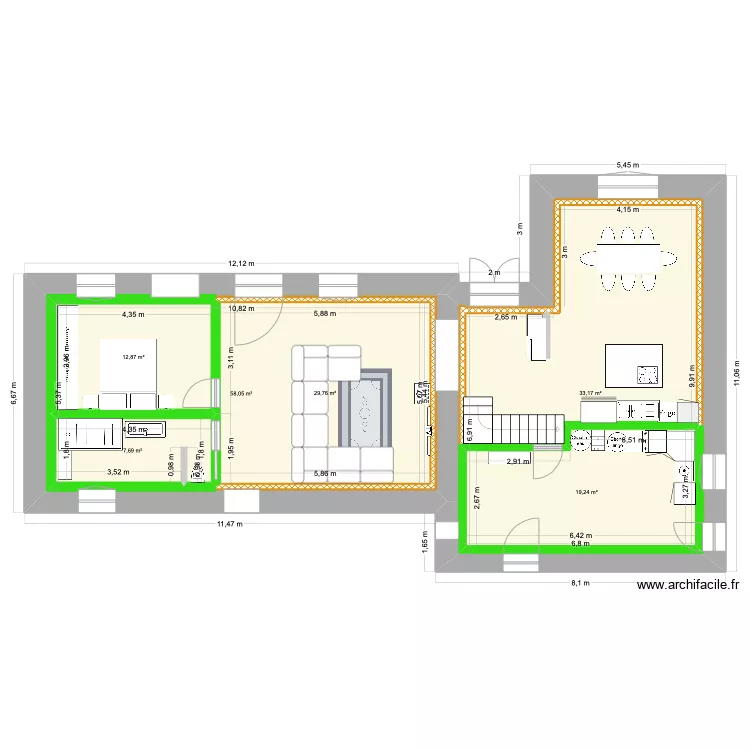 RDC - La Soubardais test. Plan de 