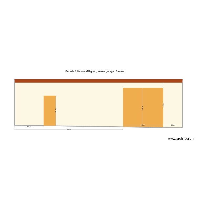 Façade . Plan de 0 pièce et 0 m2