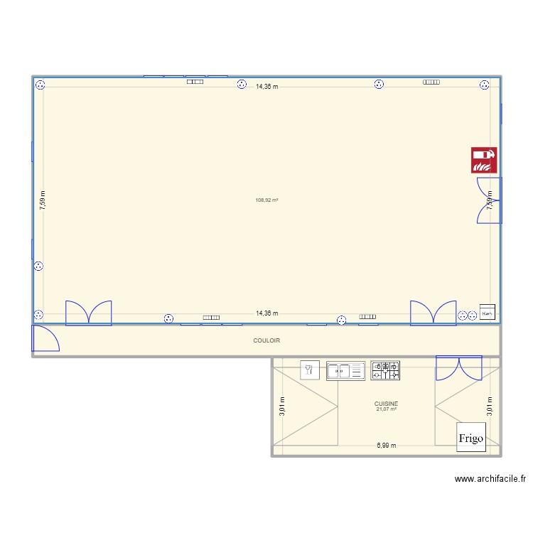 Salle Herbinghen. Plan de 0 pièce et 0 m2