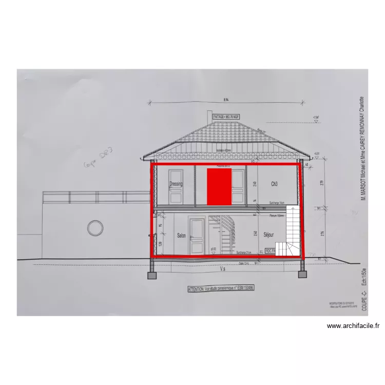 plan de coupe 1. Plan de plan de coupe 1. Plan de