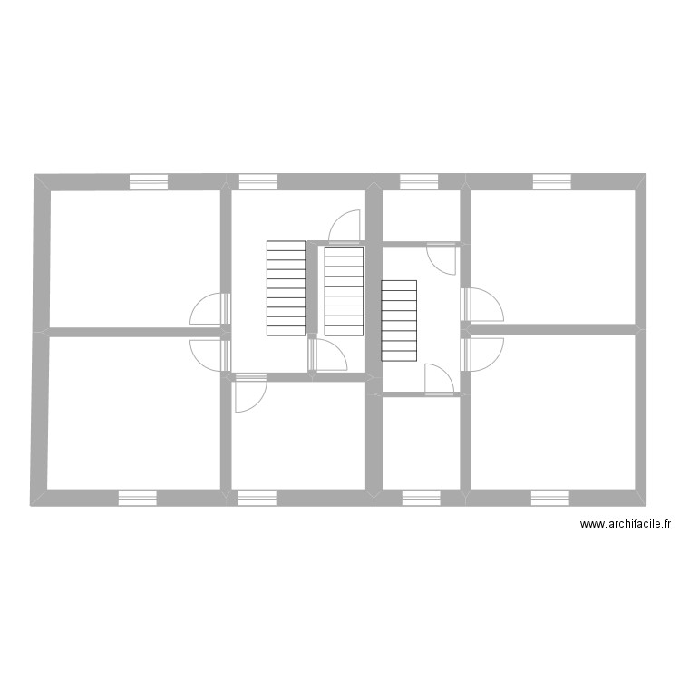 Namur 1-3 Etage. Plan de 8 pièces et 99 m2
