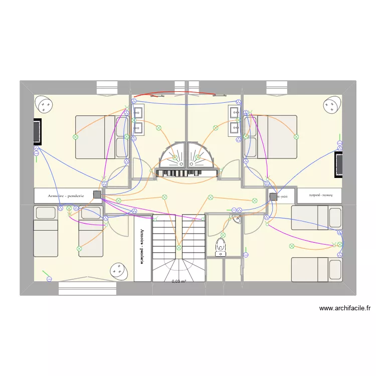 Etage elec. Plan de 11  et 77 m²