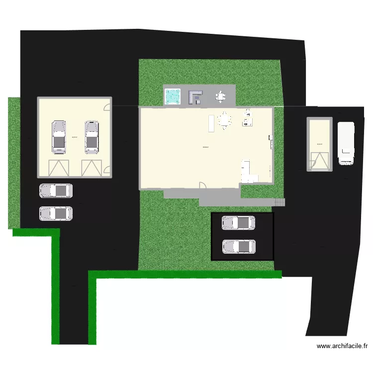 Maison Garage2. Plan de 3 pièces et 254 m² Maison Garage2. Plan de 3 pièces et 254 m²