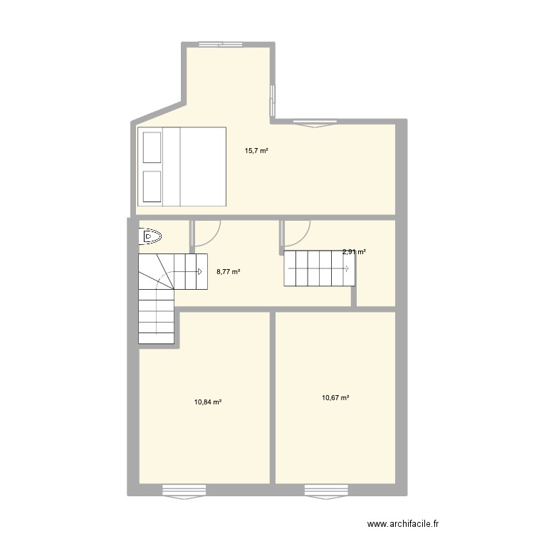 Audric 081225 bis. Plan de 5 pièces et 49 m2