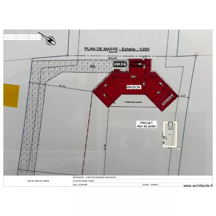 ABRI DE JARDIN. Plan de 1 pièce et 25 m² ABRI DE JARDIN. Plan de 1 pièce et 25 m²
