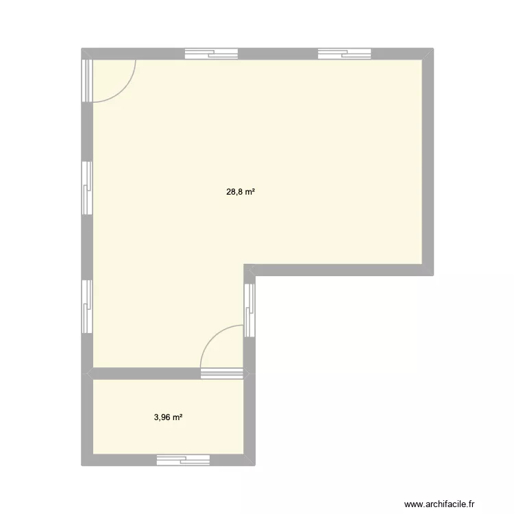 grotte 2. Plan de 2 et 33 m² grotte 2. Plan de 2 et 33 m²