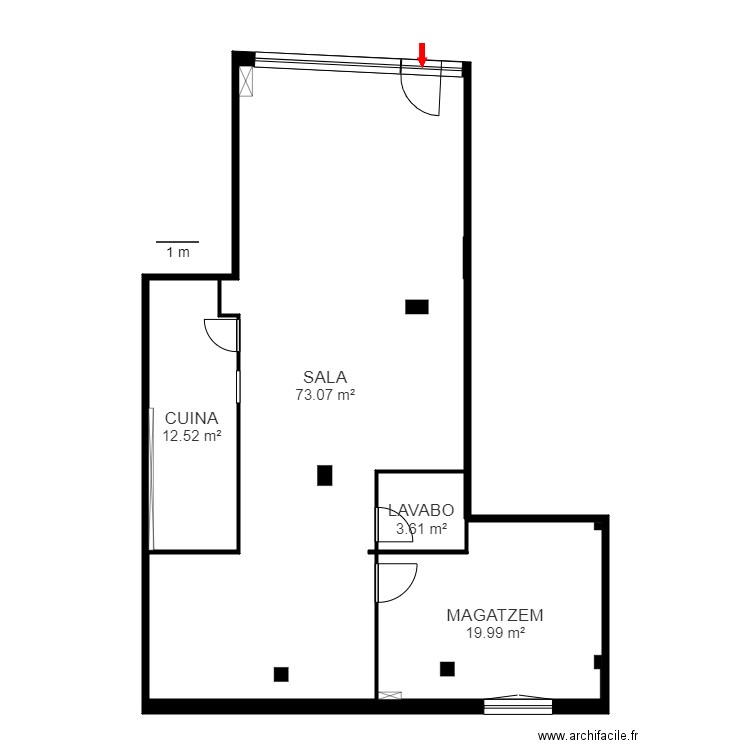 AV. VERGE CANOLICH 11. LOCAL SANT JULIA. Plan de 4 pièces et 109 m2