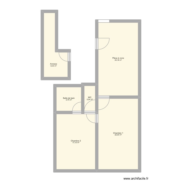 2&egrave;me &eacute;tage. Plan de 0 pièce et 0 m2