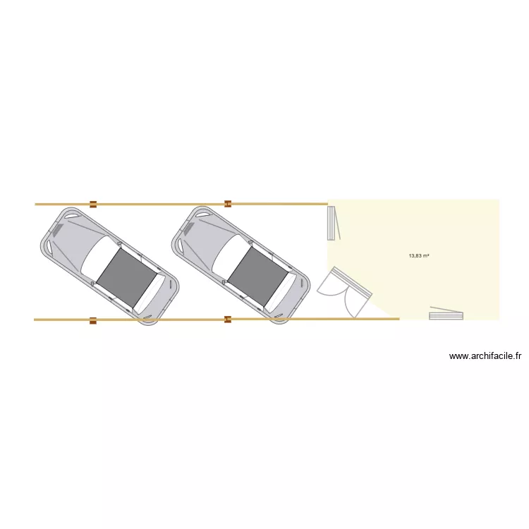 En Epis 2. Plan de 1 et 14 m² En Epis 2. Plan de 1 et 14 m²