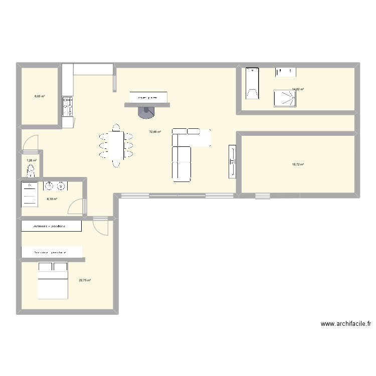PLAN 2.0. Plan de 7 pièces et 141 m2
