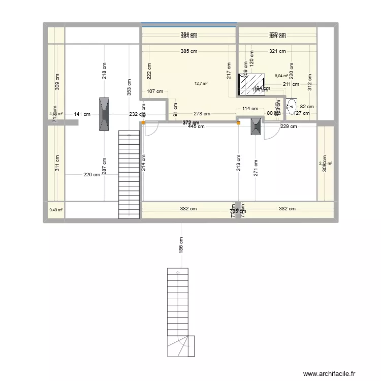 Etage_support. Plan de 