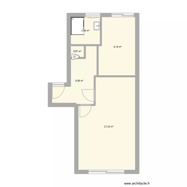 Appart rénové. Plan de 5 et 42 m² Appart rénové. Plan de 5 et 42 m²
