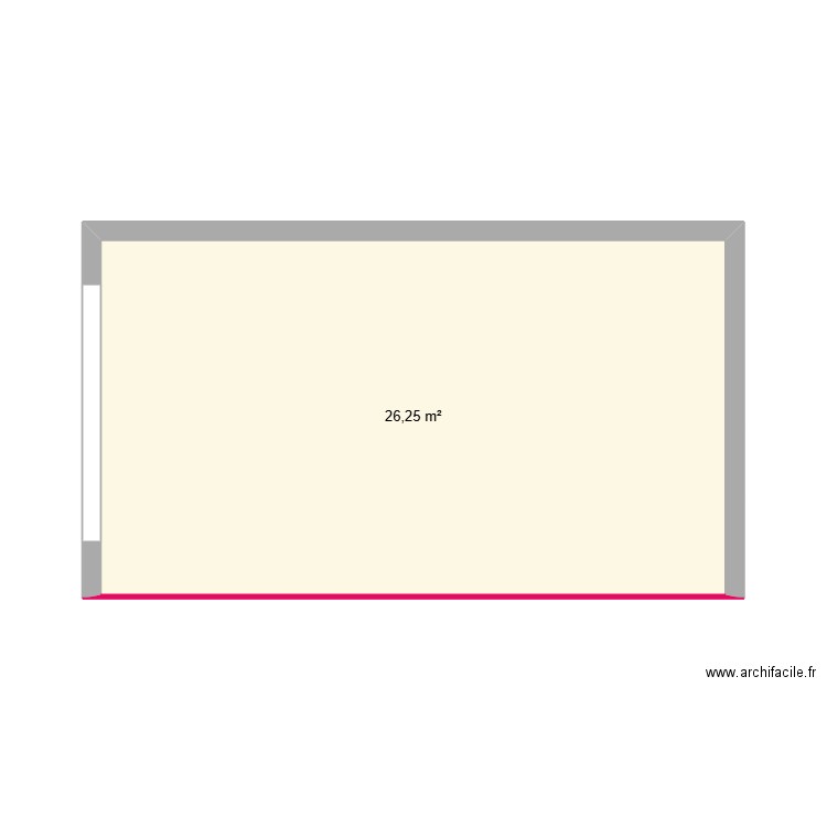 Garage. Plan de 1 pièce et 26 m2