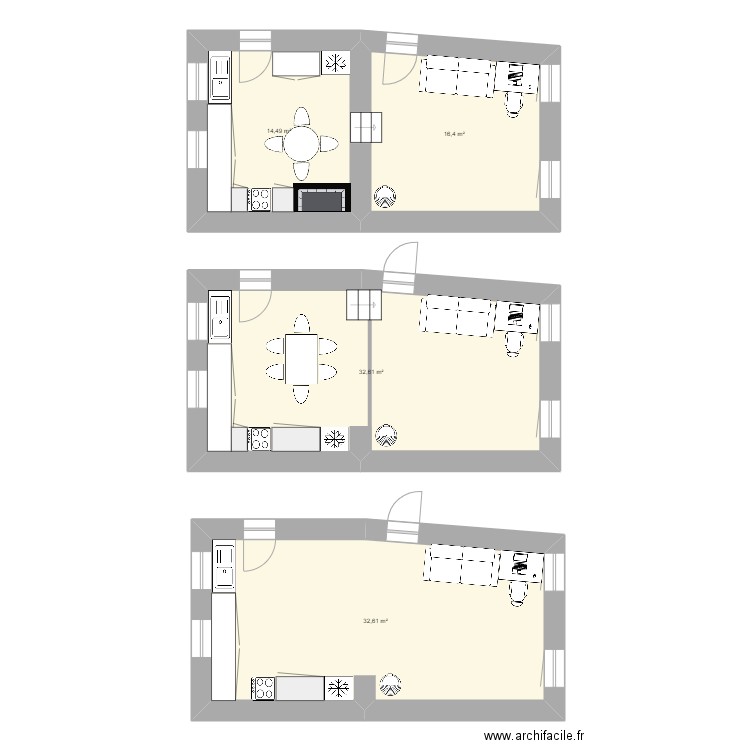 castelreng cuisine. Plan de 4 pièces et 96 m2