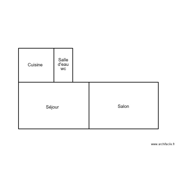 DOUARNENEZ GAUTHIER. Plan de 4 pièces et 24 m2