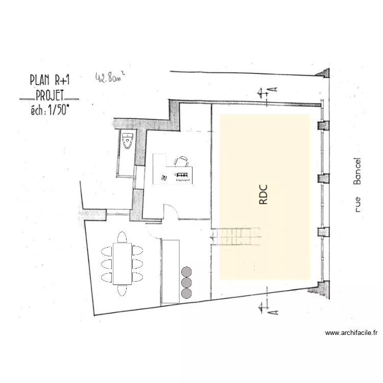 Plan R+115 bancel Avenir sant&eacute;. Plan de 