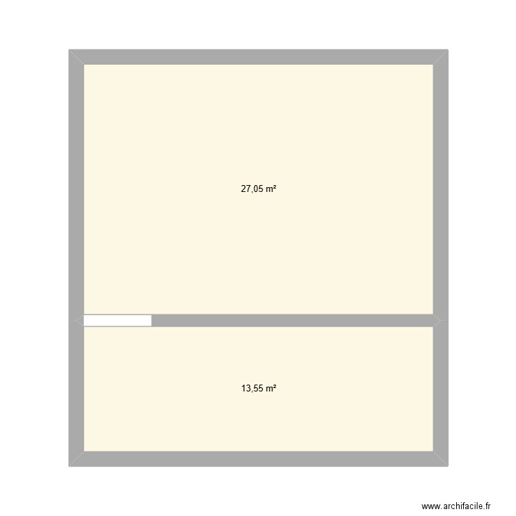 Gaétane. Plan de 2 pièces et 41 m2
