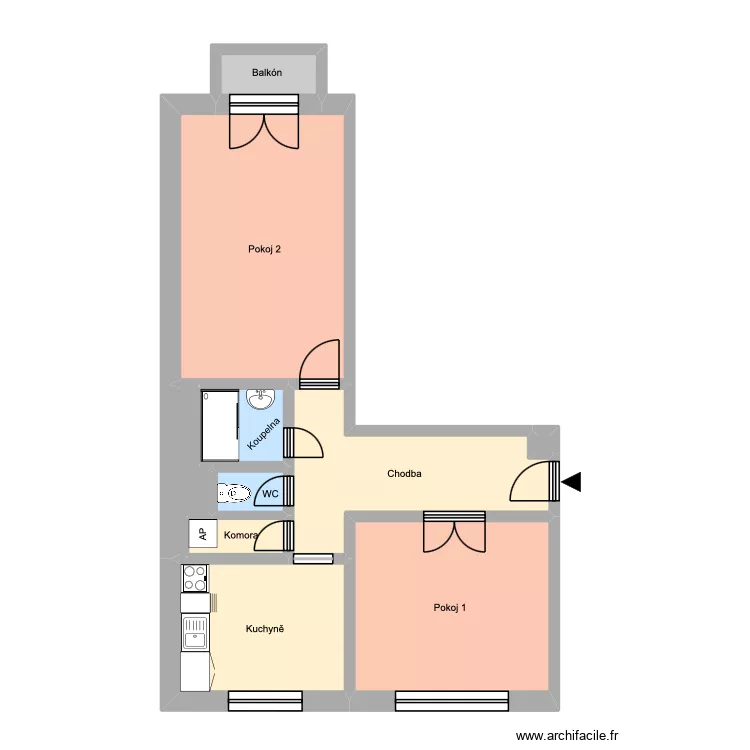 Zborovská 2461, byt 1. Plan de 14 et 180 m² Zborovská 2461, byt 1. Plan de 14 et 180 m²