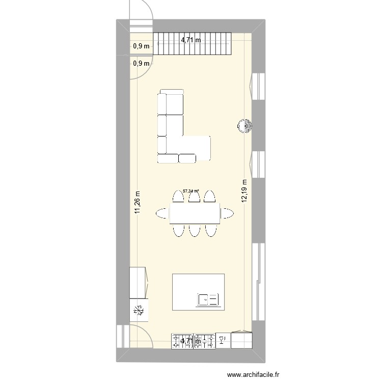 SALON CUISINE ARNAC. Plan de 0 pièce et 0 m2 SALON CUISINE ARNAC. Plan de 0 pièce et 0 m2