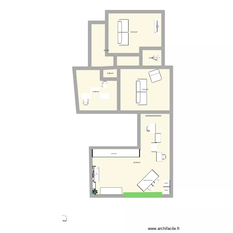 PIXEL ARENA. Plan de 7  et 84 m²