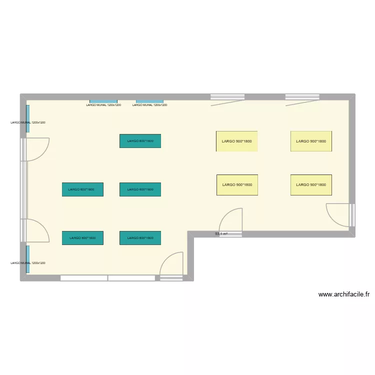 SALLE DES GRANDS - ALSH ST LYE - COM COM DE LA FORET. Plan de 1  et 93 m²