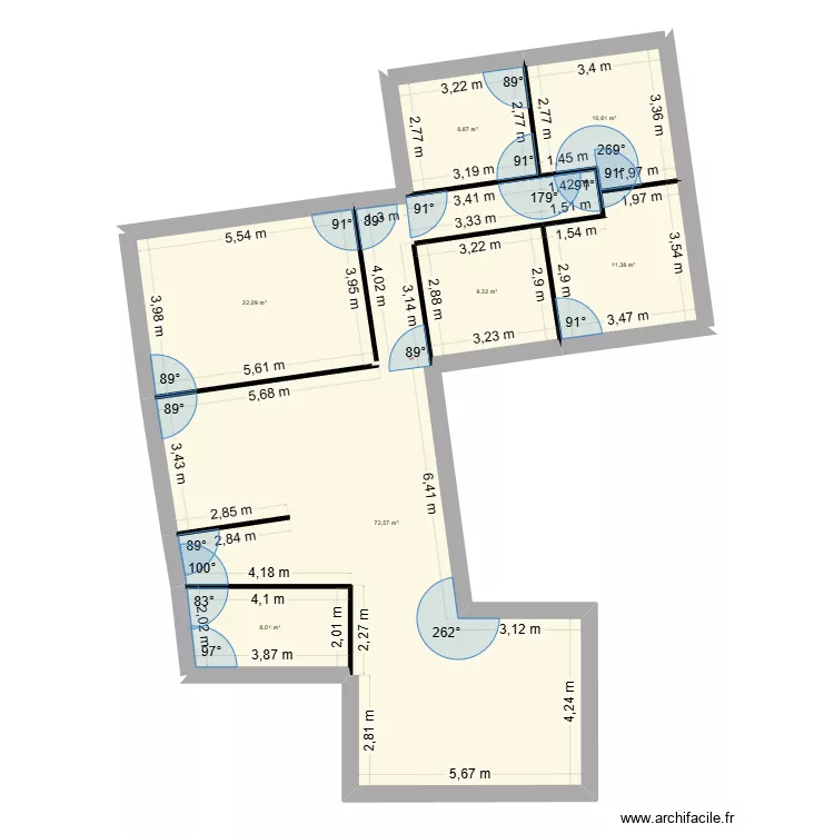 TERCE LIMITE HAUT ET BAS. Plan de 7 et 143 m² TERCE LIMITE HAUT ET BAS. Plan de 7 et 143 m²