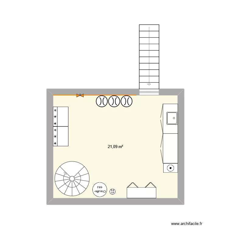 Cave_Cafe Jo. Plan de 1  et 21 m²