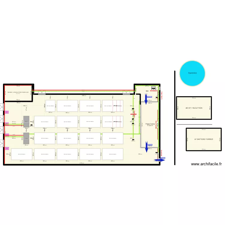 Plan Gymnase de Boissard. Plan de 