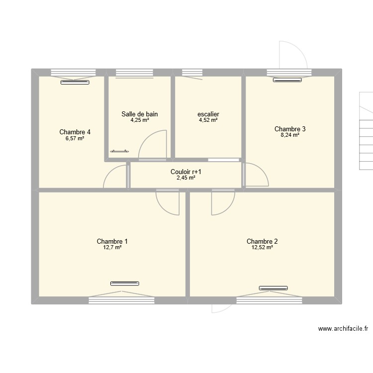 MEDJBER. Plan de 13 pièces et 100 m2