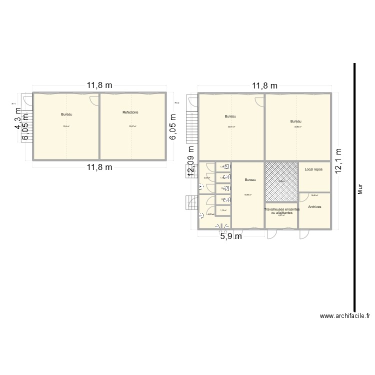 Parking près Hôtel de Ville. Plan de 15 pièces et 201 m2