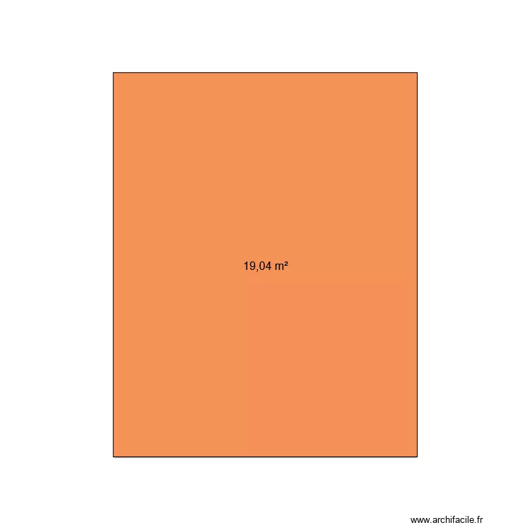 abri. Plan de 1  et 19 m²
