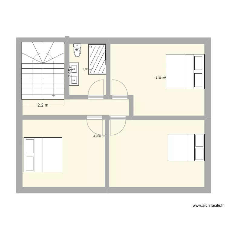 etage2. Plan de 3 et 65 m² etage2. Plan de 3 et 65 m²