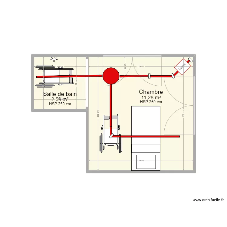 VENDRIES 33 sdb. Plan de 