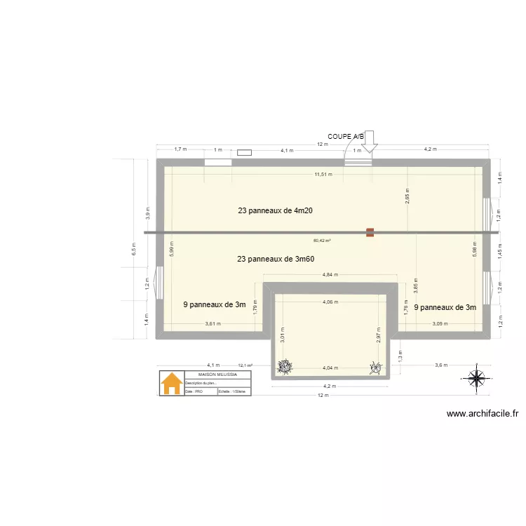 maison MEUSSIA  PANNOTEC. Plan de 