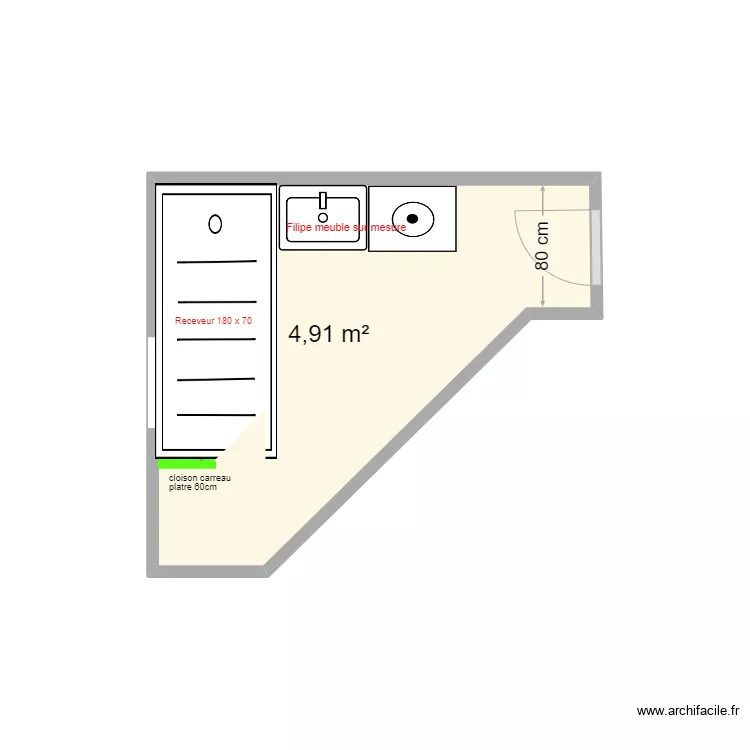 ROUSSIER SDB. Plan de 