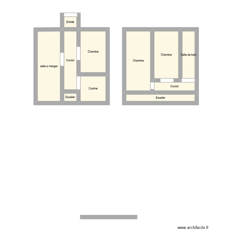 Caca 2. Plan de 11 pièces et 38 m2
