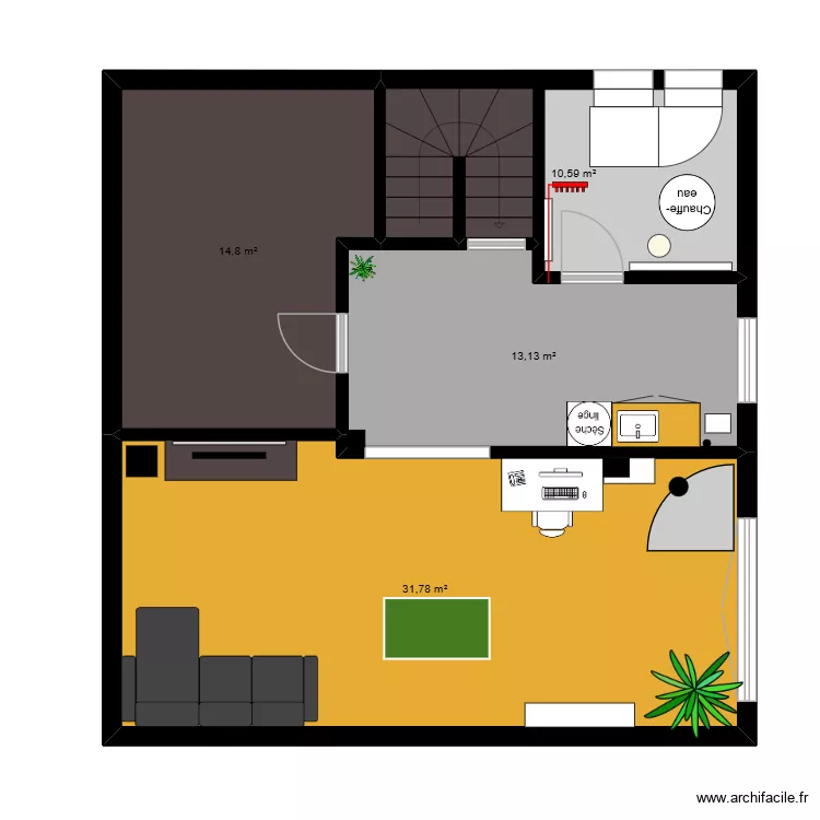 UG Desumidificateur. Plan de 4  et 70 m²