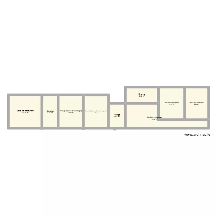 plan restaurant. Plan de 