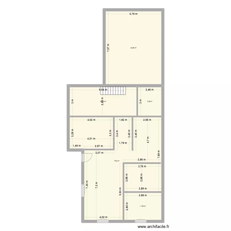 montrevel existant. Plan de 