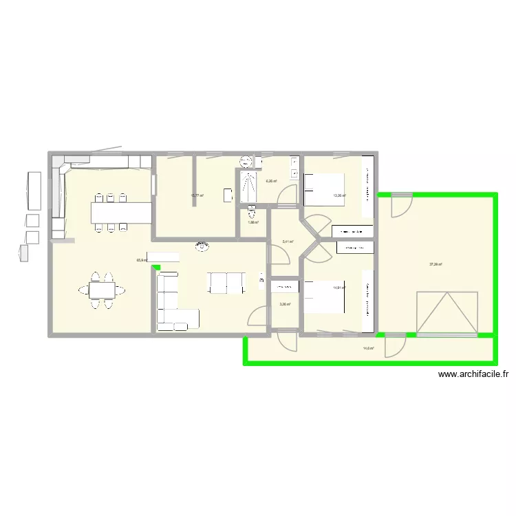 maison garage. Plan de 