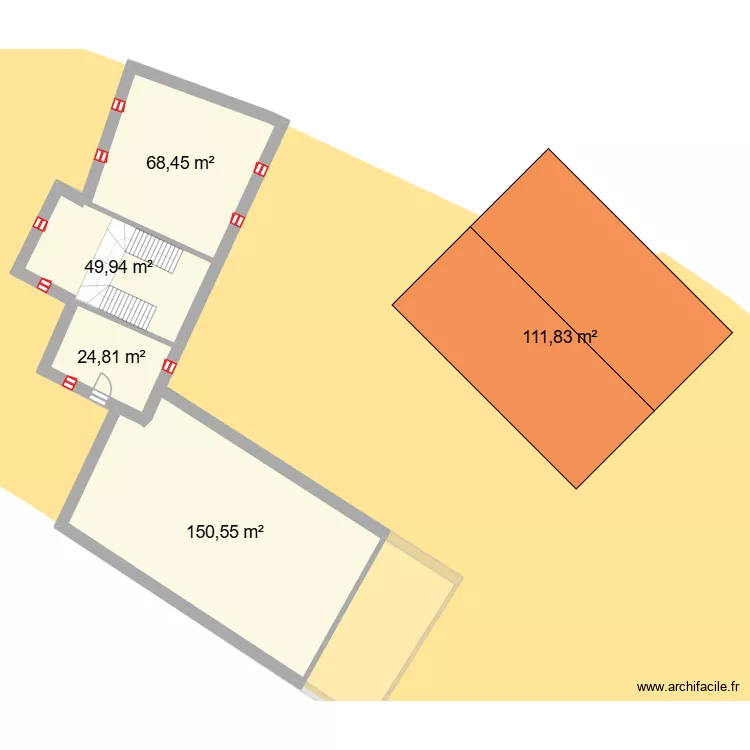 Montjuv1!!. Plan de 13  et 1196 m²