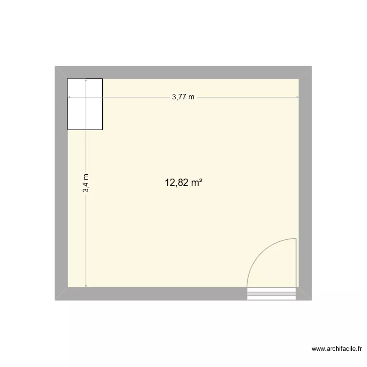 Chambre haut. Plan de 1 Pièce et 13 m² Chambre haut. Plan de 1 Pièce et 13 m²