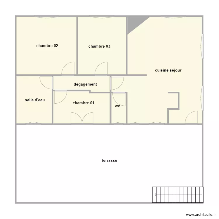 SCI LA PALE am. Plan de 8  et 77 m²