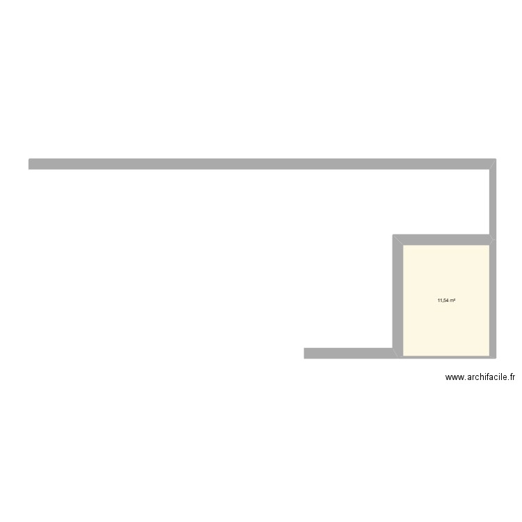 ECURIE 3. Plan de 1 pièce et 12 m2