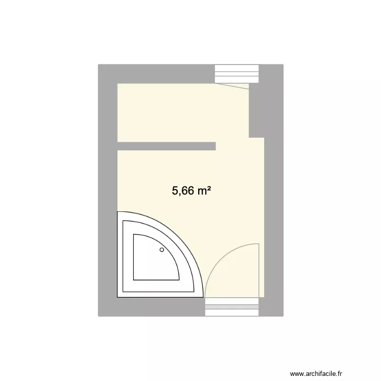 salle de bain. Plan de 1 Pièce et 6 m² salle de bain. Plan de 1 Pièce et 6 m²