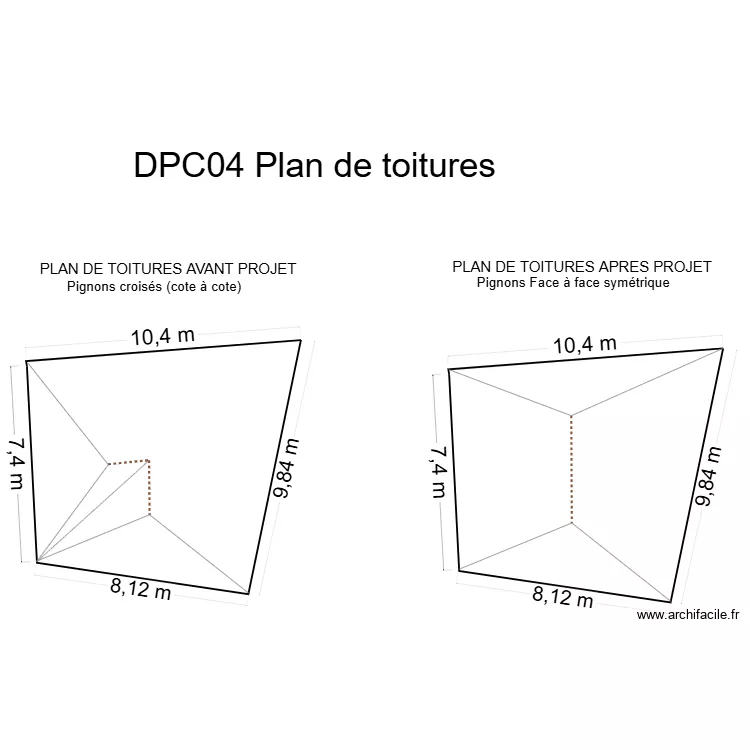 plan de toiture. Plan de 
