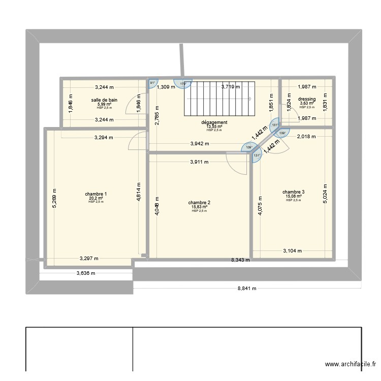 maison st cyr 1er. Plan de 6 pièces et 74 m2