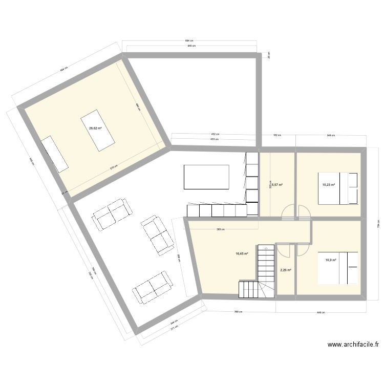 LA LANDE DU TEMPLE EXTENSION 2. Plan de 6 pièces et 72 m2